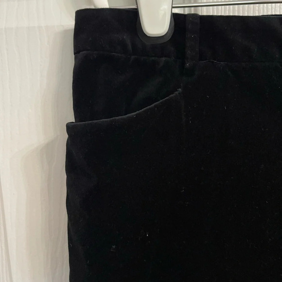 Chaps Petite Womens Pants Size 12P Black Velvet Straight Leg Casual Mid Rise - Picture 3 of 6
